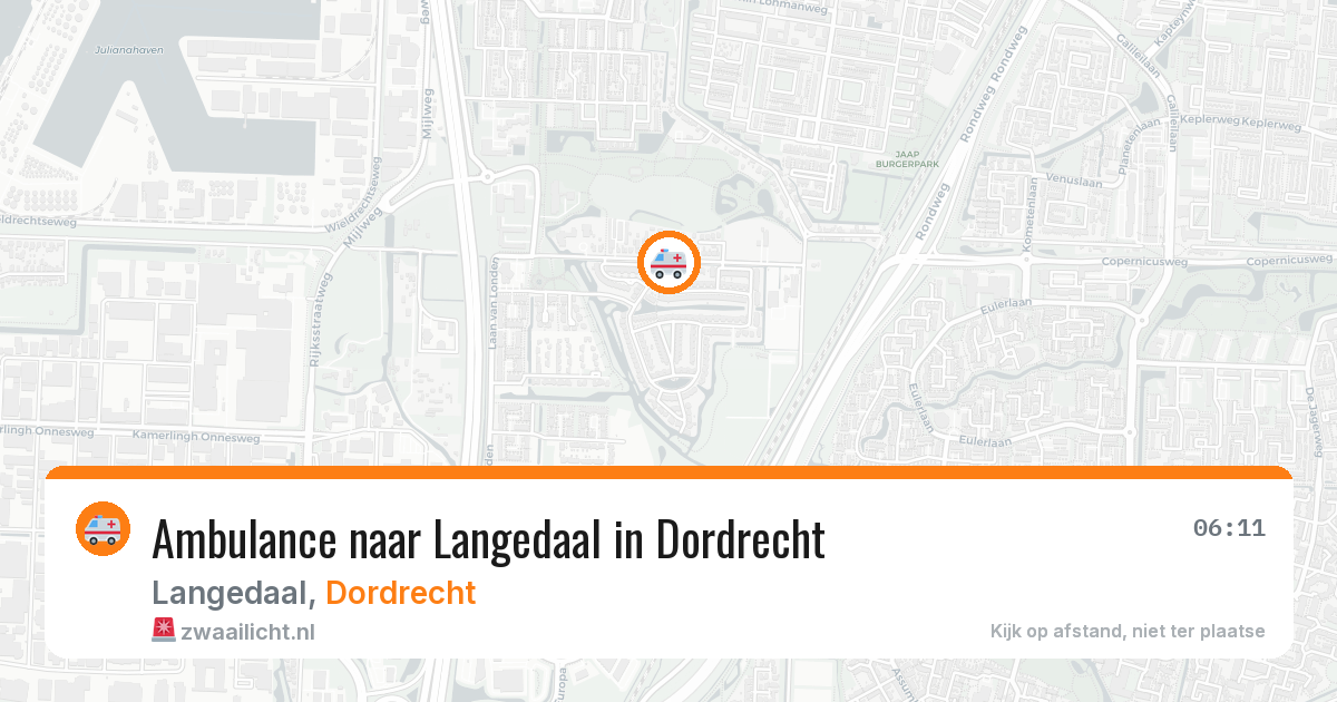 Ambulance naar Langedaal in Dordrecht — 27 jun 2026