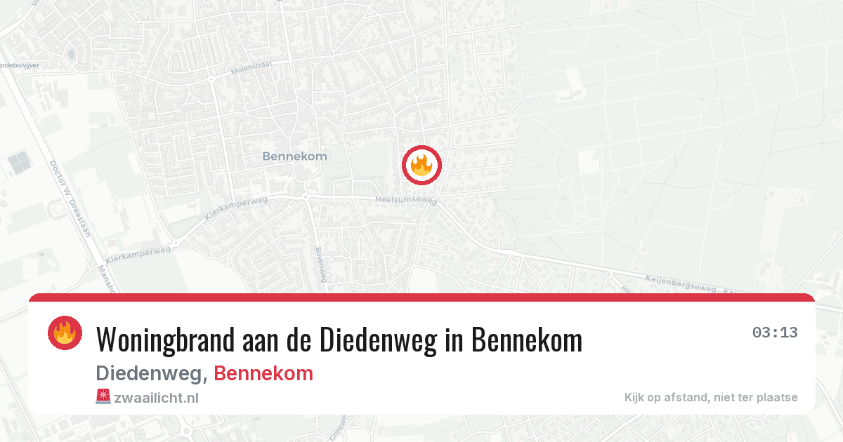 Woningbrand aan de Diedenweg in Bennekom — 28 jun 2026