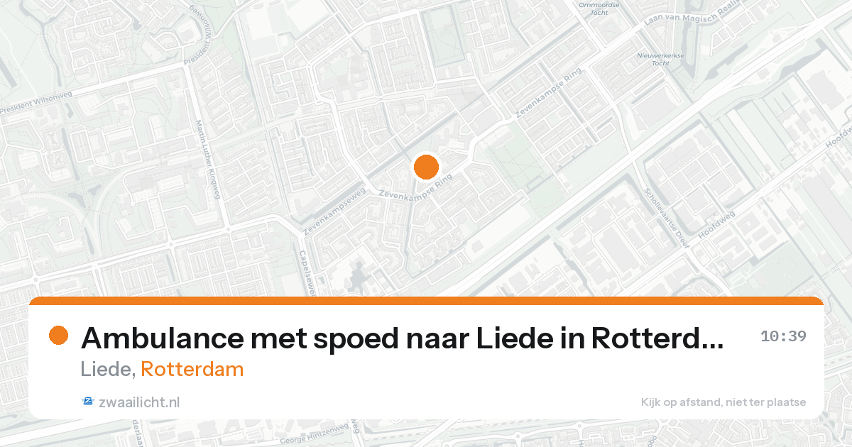 Ambulance met spoed naar Liede in Rotterdam — 16 aug 2026
