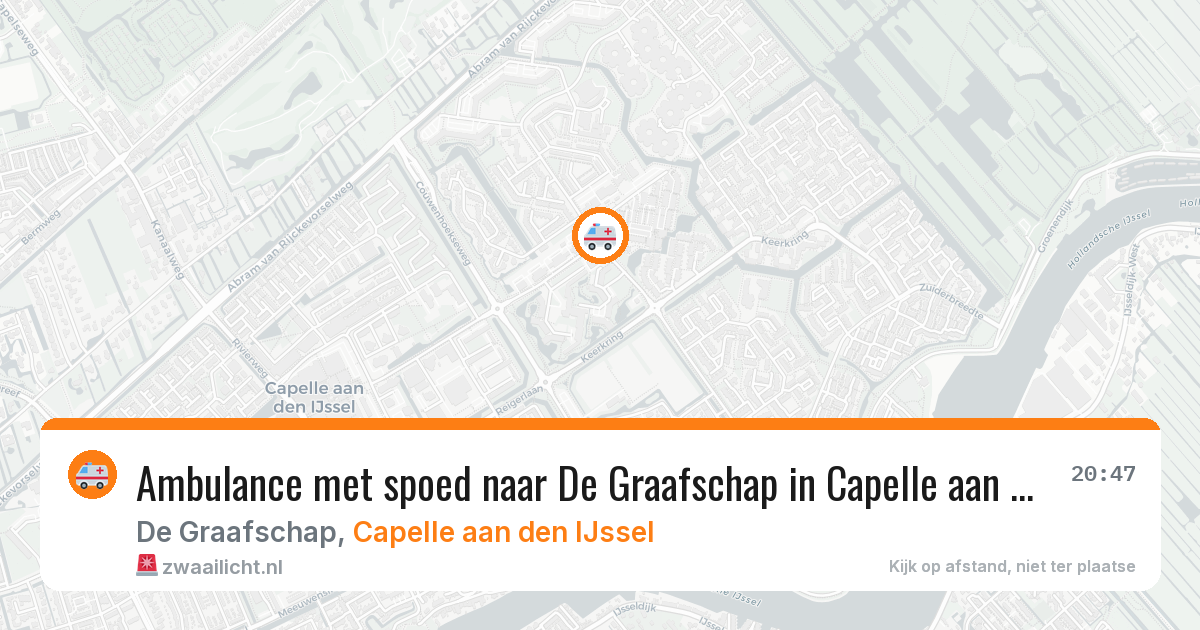 Ambulance met spoed naar De Graafschap in Capelle aan den IJssel — 12 apr 2026