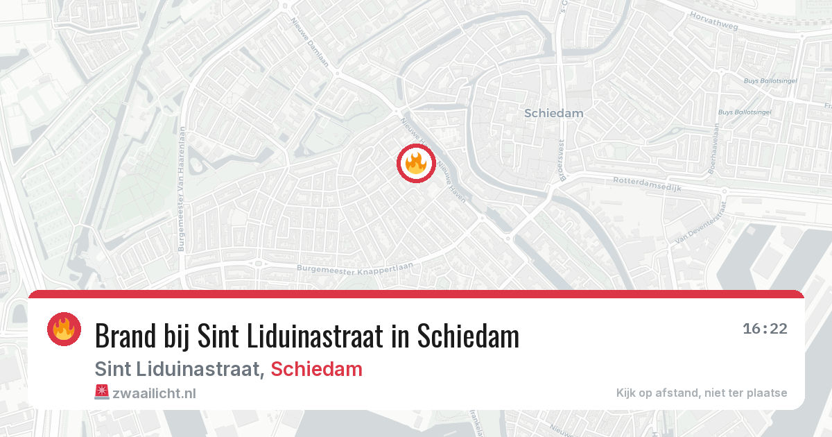 Brand bij Sint Liduinastraat in Schiedam — 8 jul 2026
