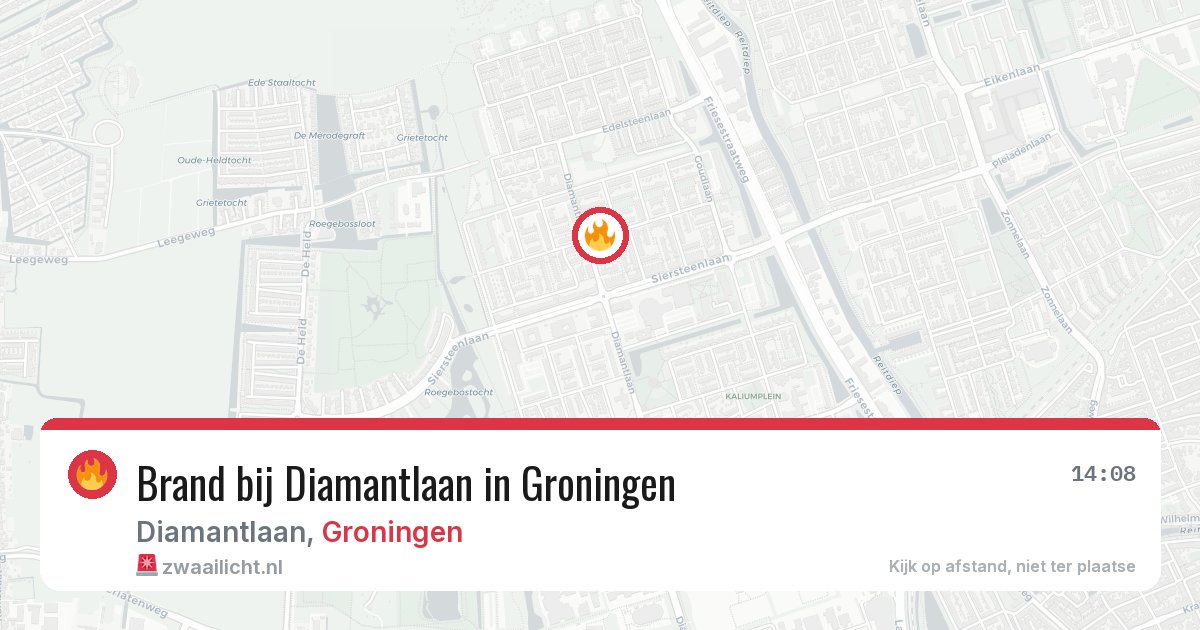 Brand bij Diamantlaan in Groningen — 24 jun 2026