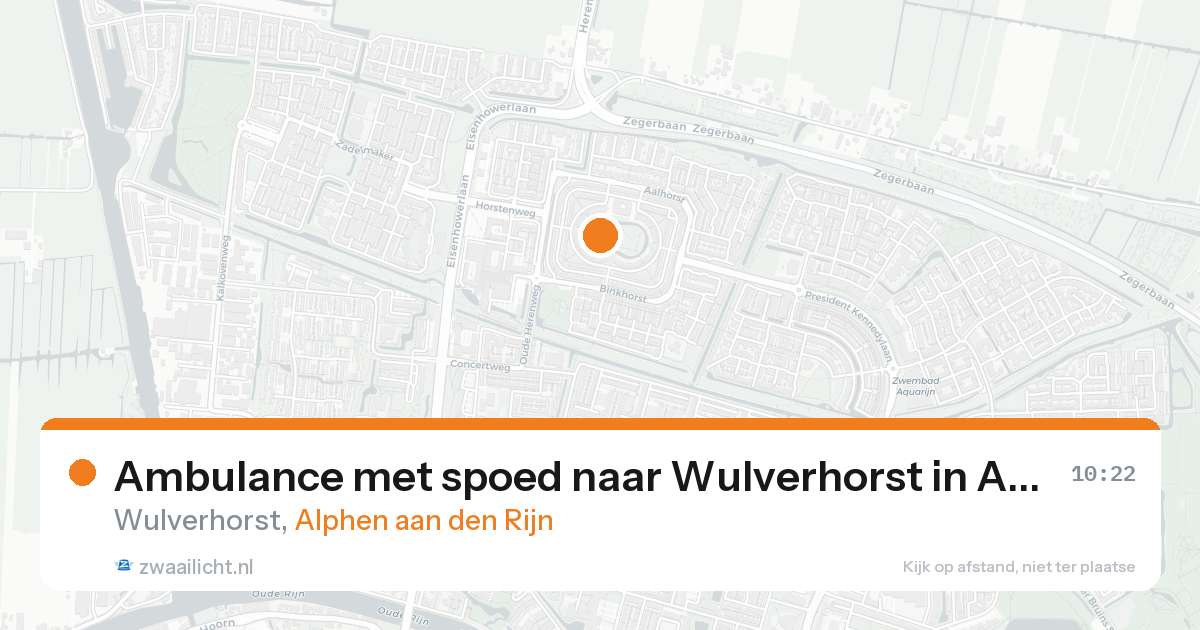 Ambulance met spoed naar Wulverhorst in Alphen aan den Rijn — 31 jan 2026