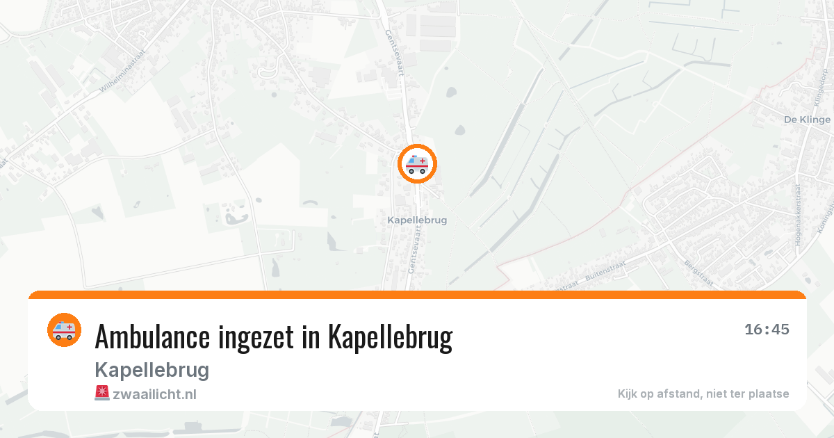 Ambulance ingezet in Kapellebrug — 4 apr 2026