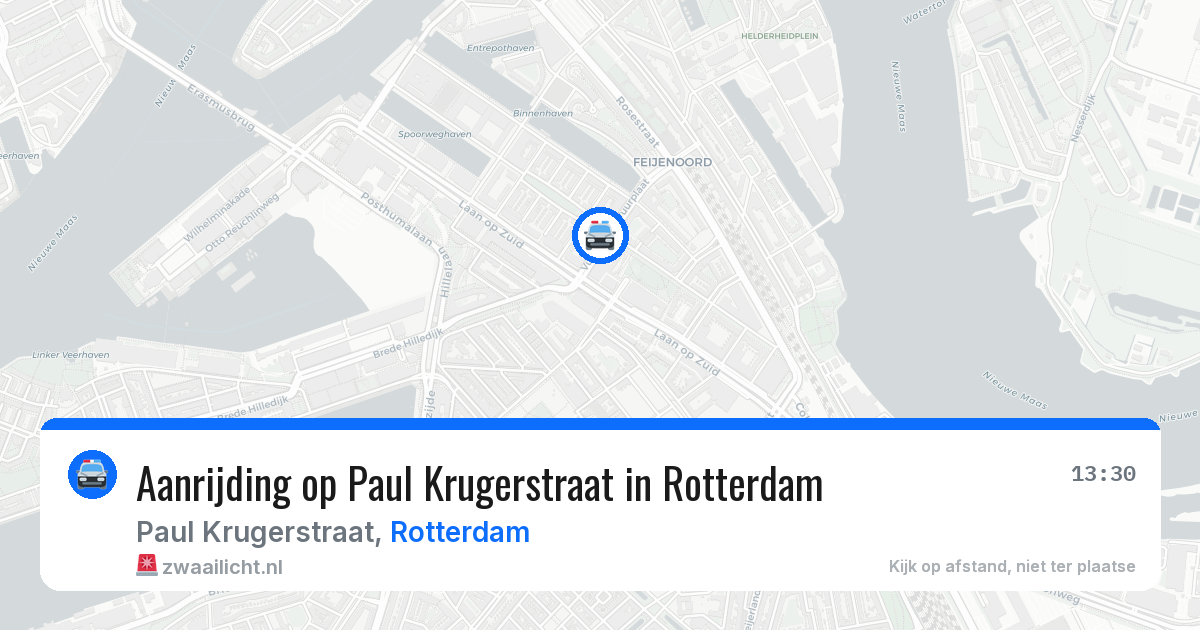 Aanrijding op Paul Krugerstraat in Rotterdam — 3 aug 2026
