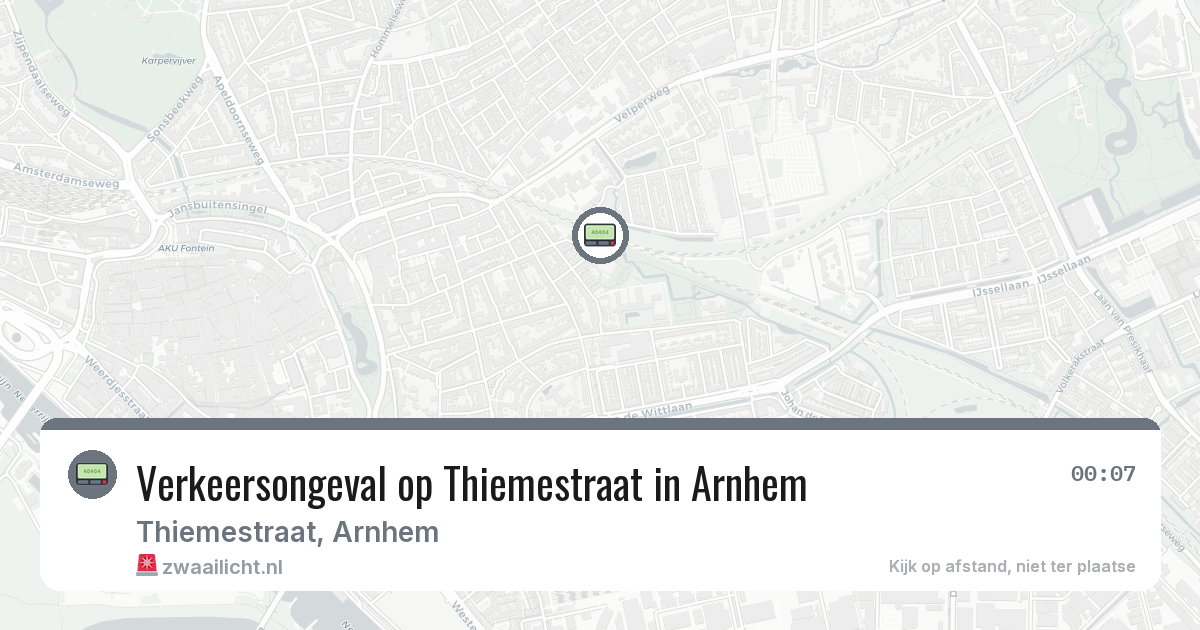 Verkeersongeval op Thiemestraat in Arnhem — 28 jan 2026