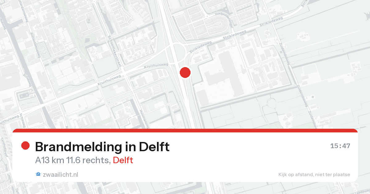Brandmelding in Delft — 19 aug 2026