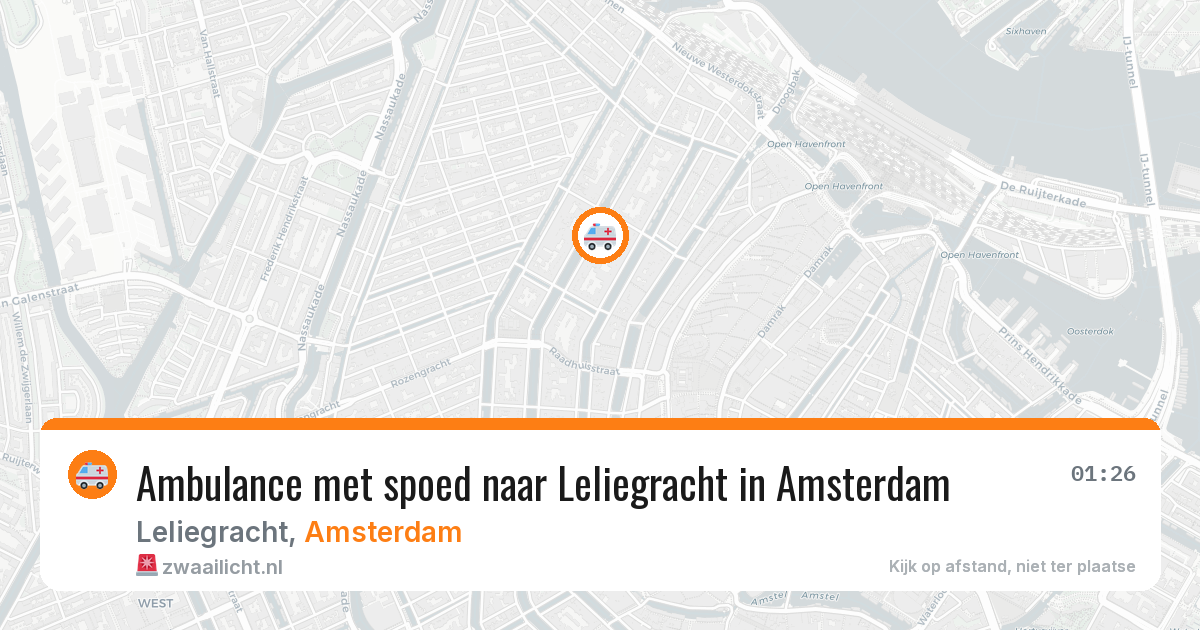 Ambulance met spoed naar Leliegracht in Amsterdam — 24 mei 2026