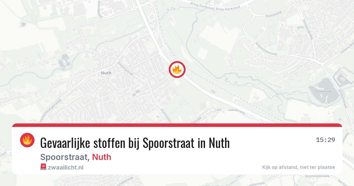 Gevaarlijke stoffen bij Spoorstraat in Nuth — 1 jun 2026