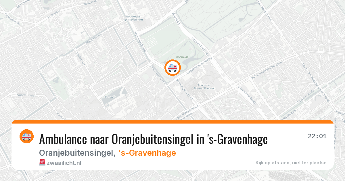 Ambulance naar Oranjebuitensingel in 's-Gravenhage — 27 apr 2026