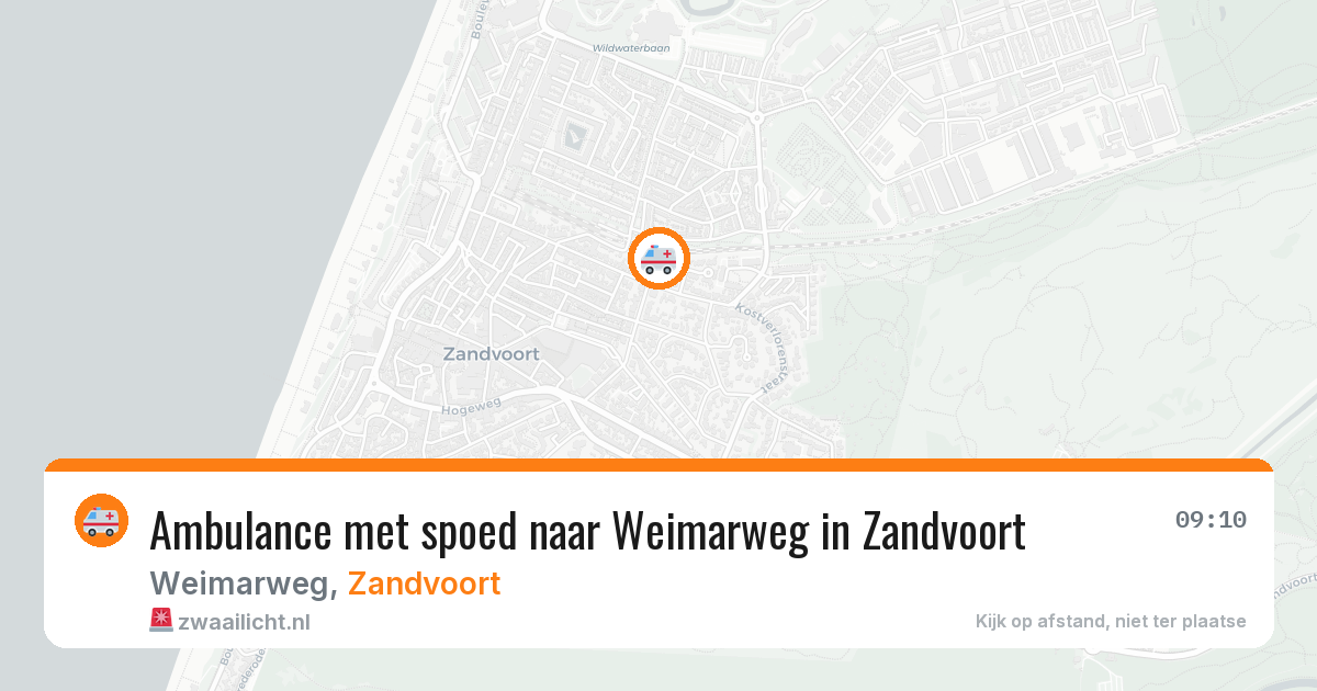 Ambulance met spoed naar Weimarweg in Zandvoort — 26 jun 2026