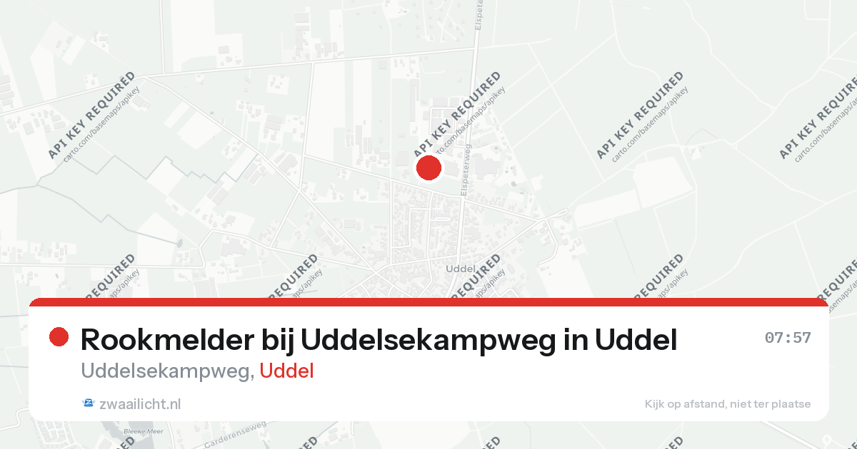 Rookmelder bij Uddelsekampweg in Uddel — 22 mrt 2026