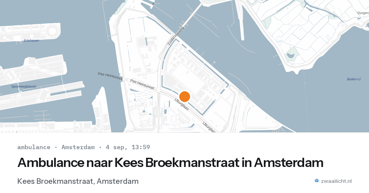 Ambulance naar Kees Broekmanstraat in Amsterdam — 4 sep 2026