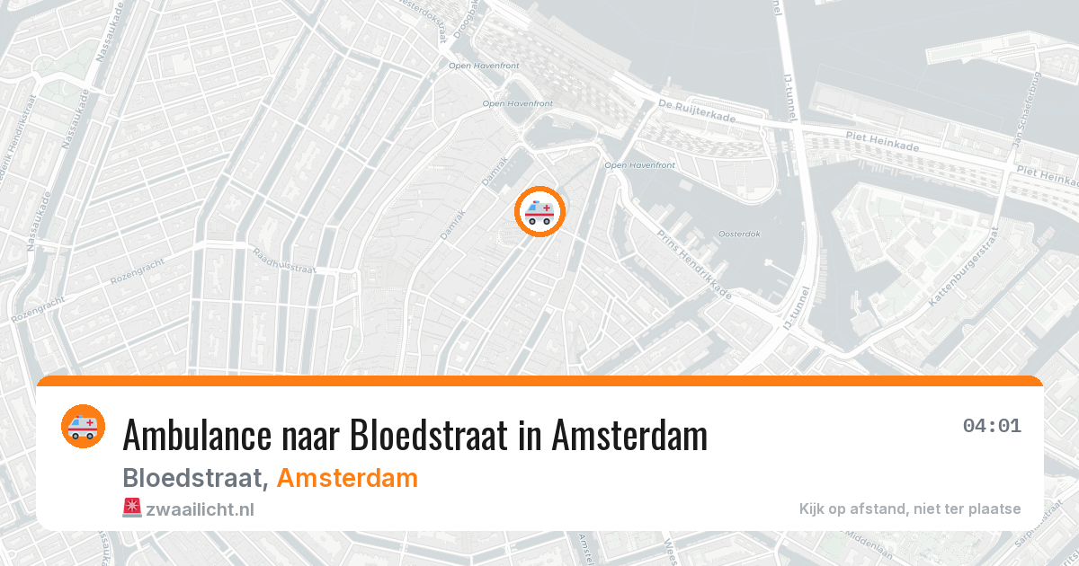Ambulance naar Bloedstraat in Amsterdam — 8 jul 2026