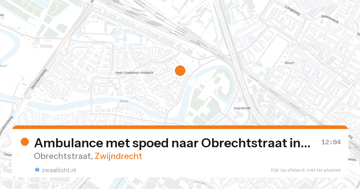 Ambulance met spoed naar Obrechtstraat in Zwijndrecht — 27 aug 2026