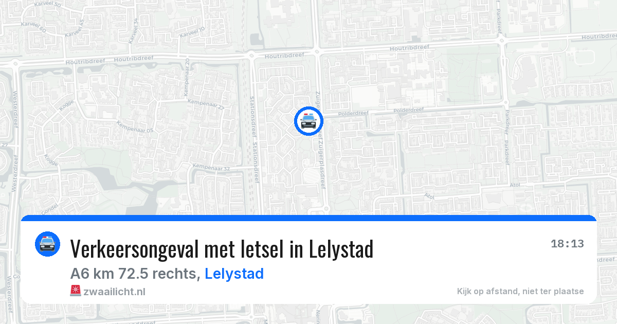 Verkeersongeval met letsel in Lelystad — 21 apr 2026