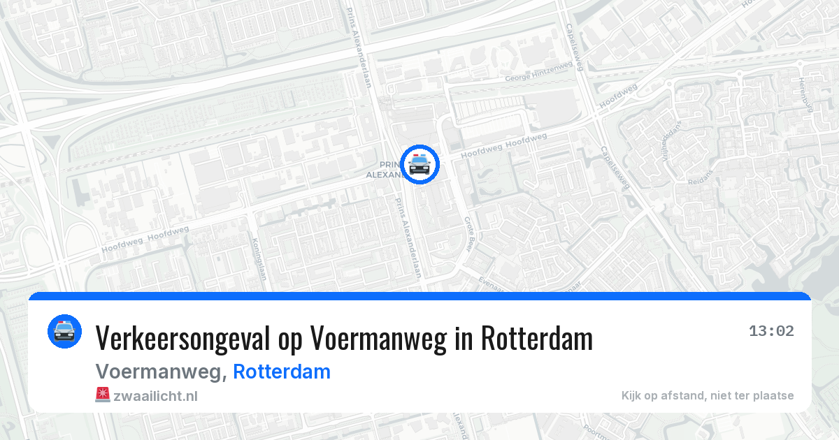 Verkeersongeval op Voermanweg in Rotterdam — 6 mrt 2026