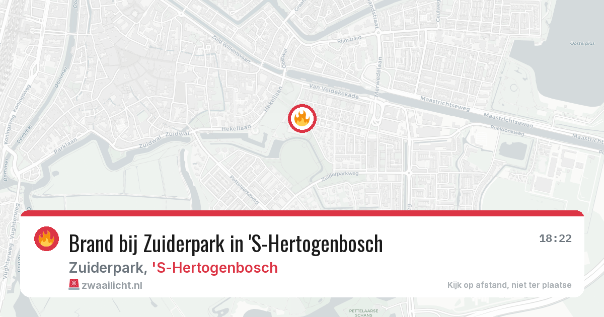 Brand bij Zuiderpark in 'S-Hertogenbosch — 14 jul 2026