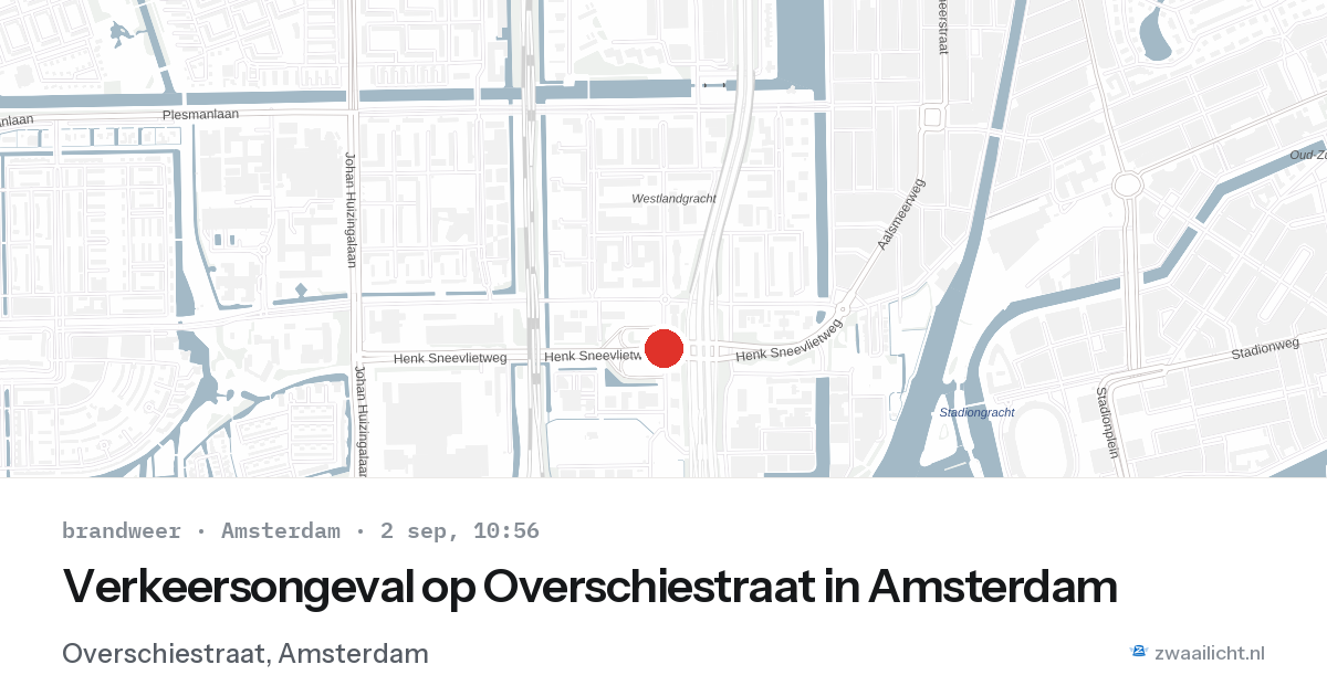 Verkeersongeval op Overschiestraat in Amsterdam — 2 sep 2026