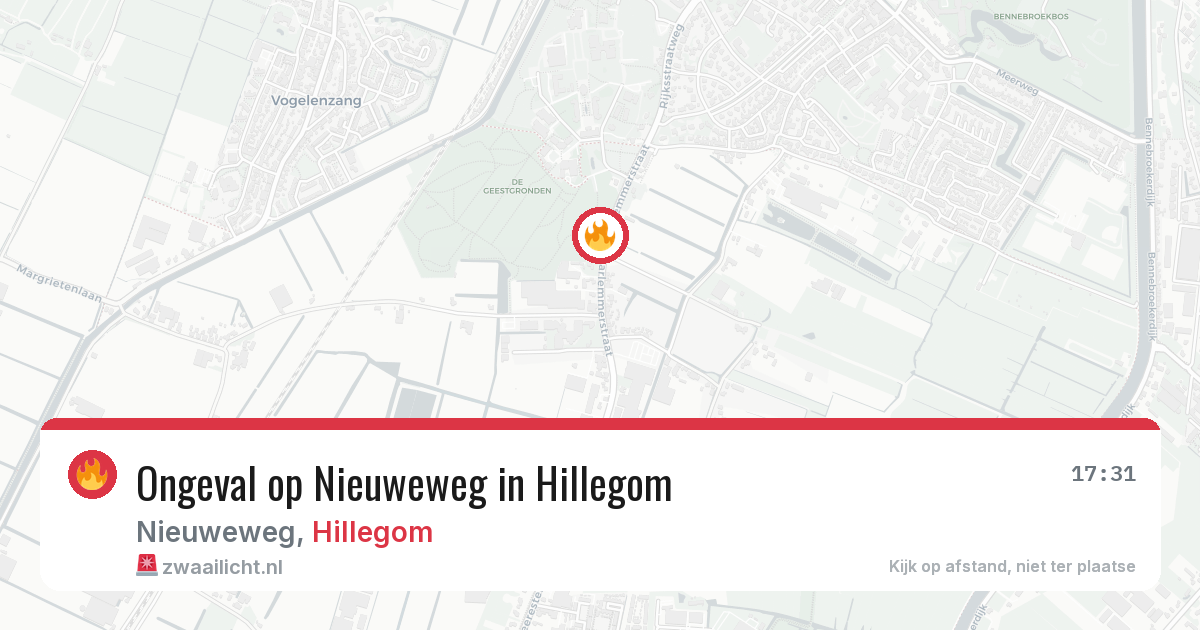 Ongeval op Nieuweweg in Hillegom — 4 jun 2026