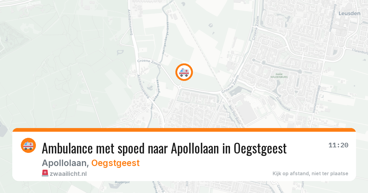Ambulance met spoed naar Apollolaan in Oegstgeest — 24 jan 2026
