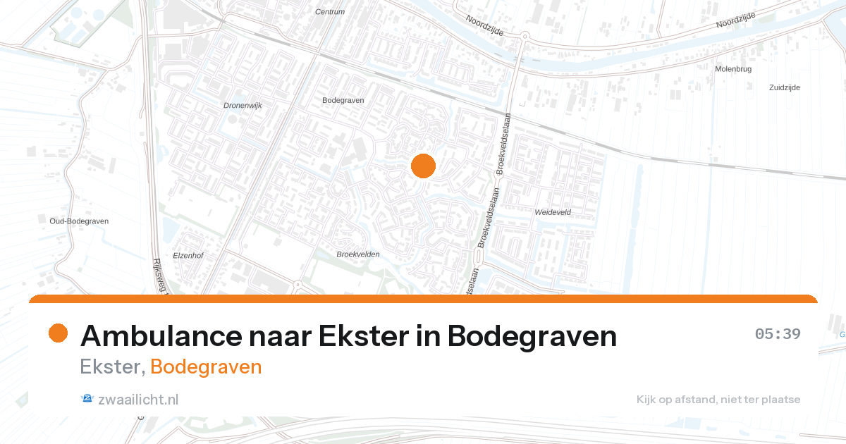 Ambulance naar Ekster in Bodegraven — 25 mrt 2026