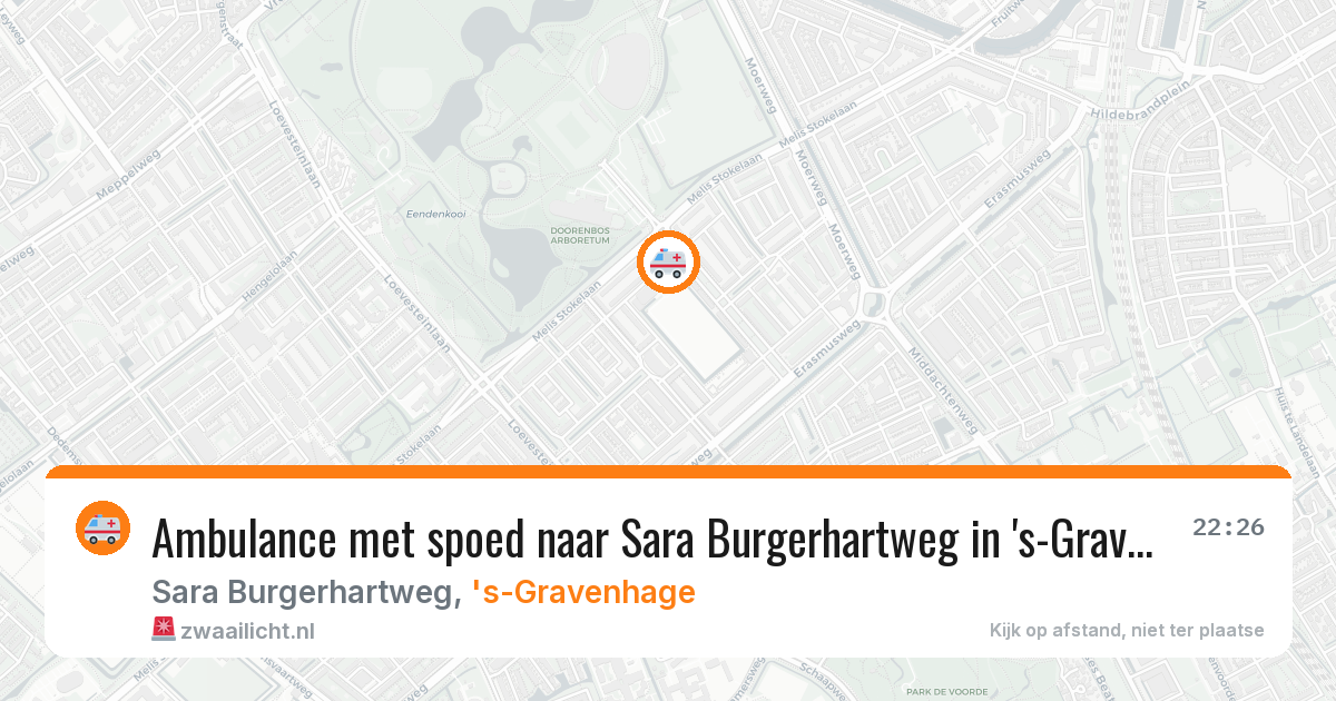 Ambulance met spoed naar Sara Burgerhartweg in 's-Gravenhage — 16 jul 2026