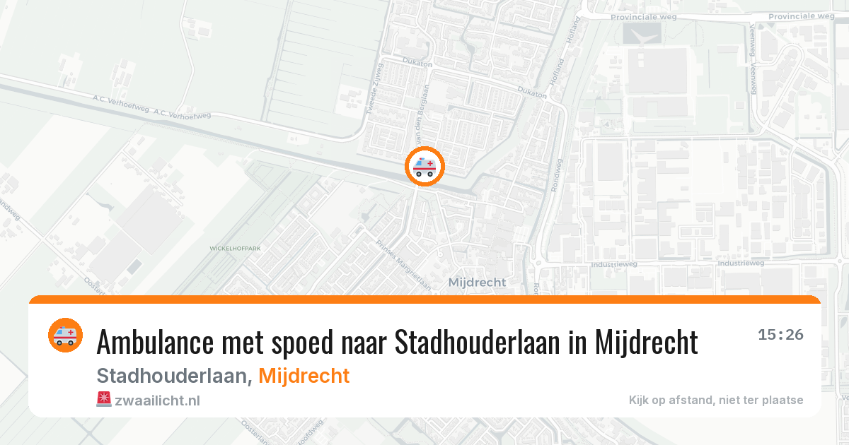 Ambulance met spoed naar Stadhouderlaan in Mijdrecht — 30 mrt 2026