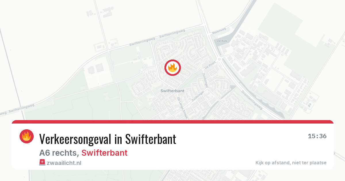 Verkeersongeval in Swifterbant — 22 apr 2026