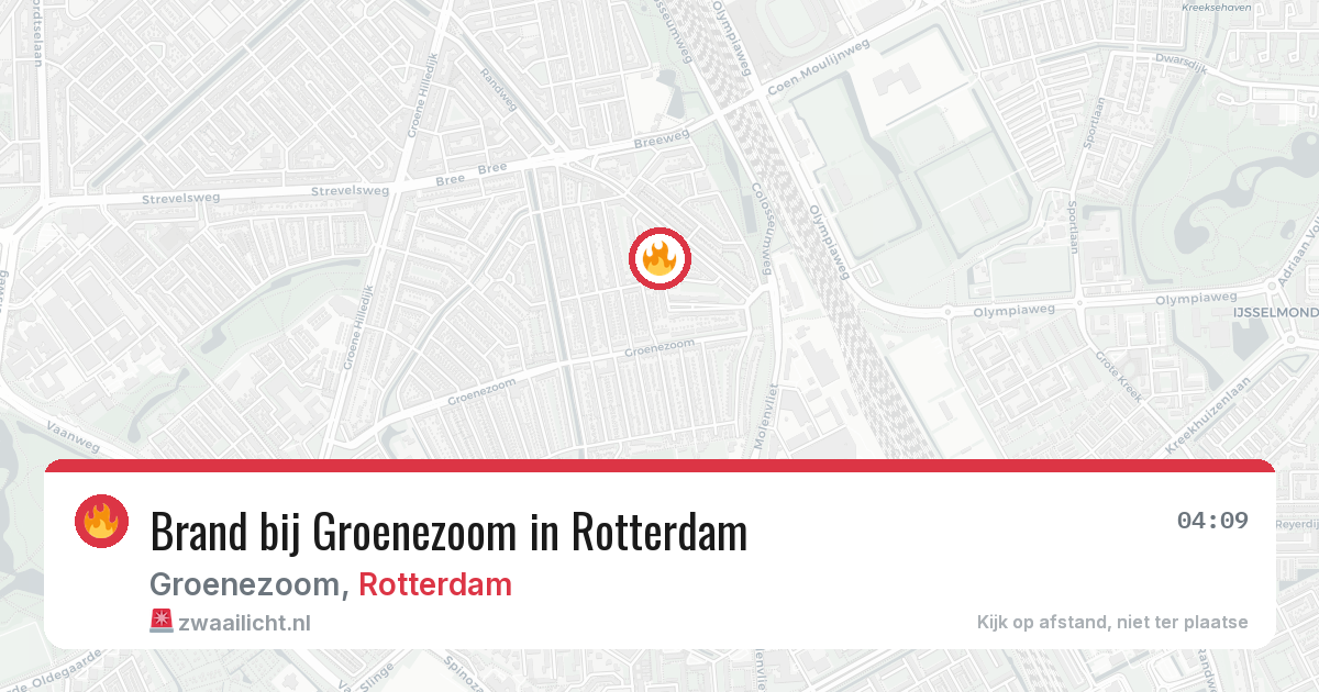 Brand bij Groenezoom in Rotterdam — 31 mei 2026