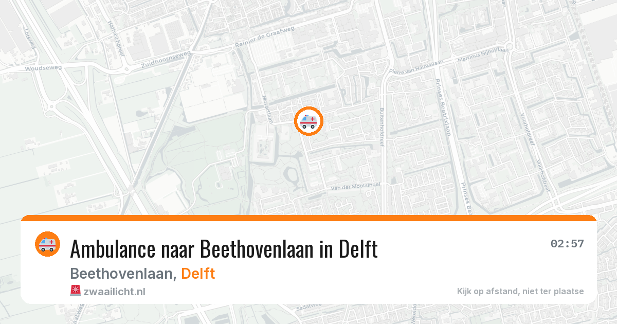 Ambulance naar Beethovenlaan in Delft — 10 jul 2026