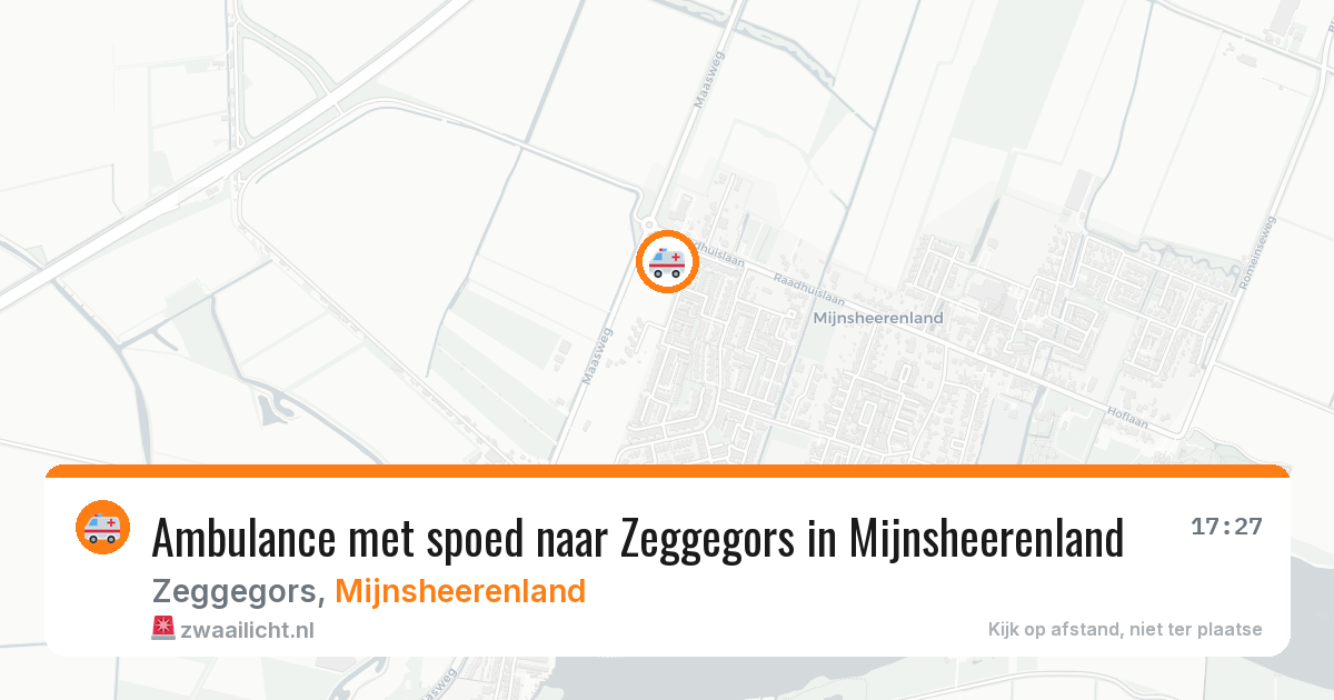 Ambulance met spoed naar Zeggegors in Mijnsheerenland — 18 mrt 2026