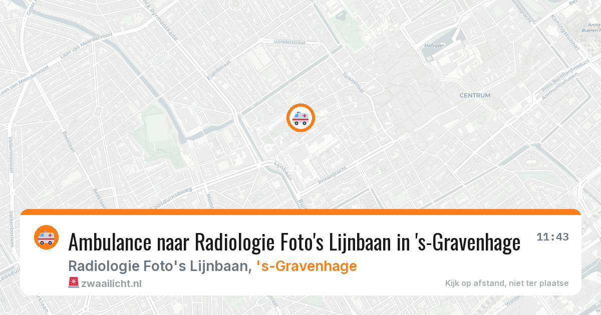 Ambulance naar Radiologie Foto's Lijnbaan in 's-Gravenhage — 30 jan 2026