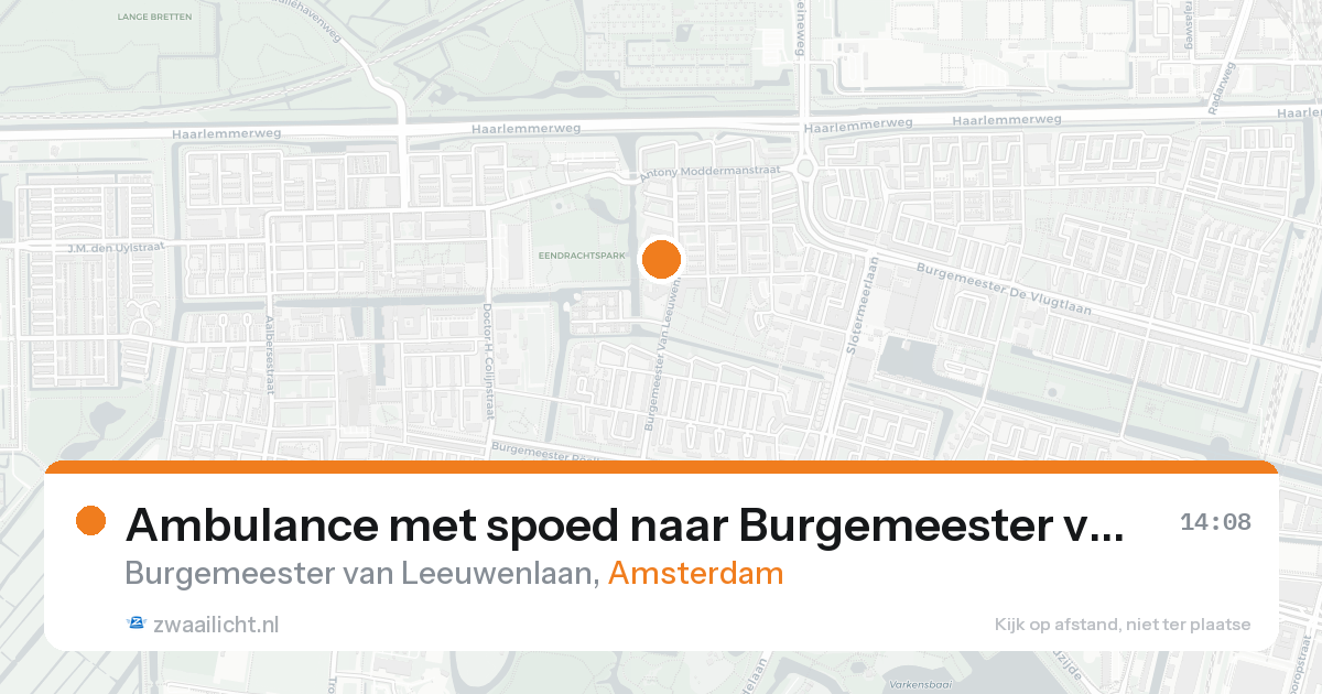 Ambulance met spoed naar Burgemeester van Leeuwenlaan in Amsterdam — 16 aug 2026