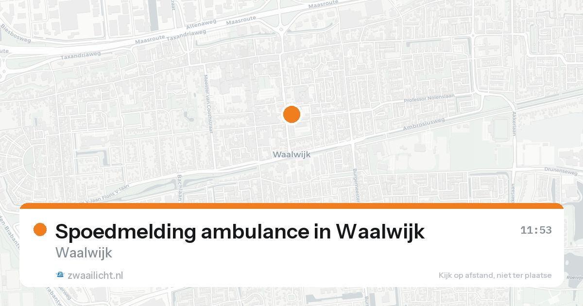 Spoedmelding ambulance in Waalwijk — 31 jan 2026