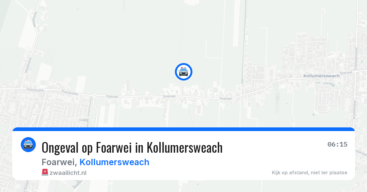 Ongeval op Foarwei in Kollumersweach — 10 jun 2026