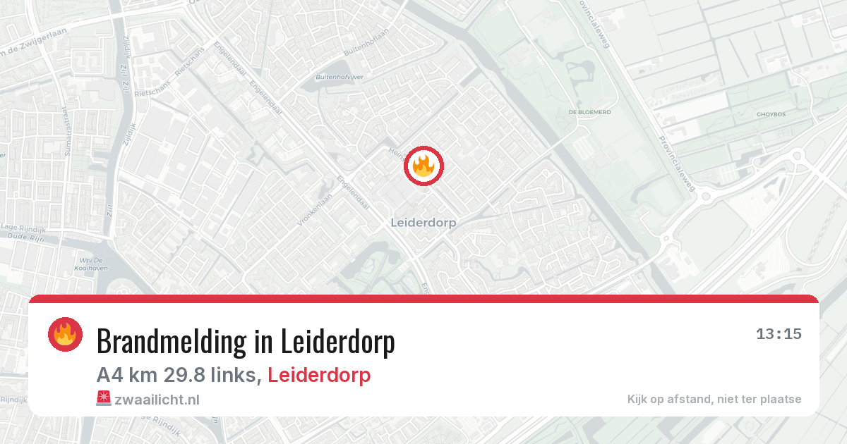 Brandmelding in Leiderdorp — 20 jan 2026