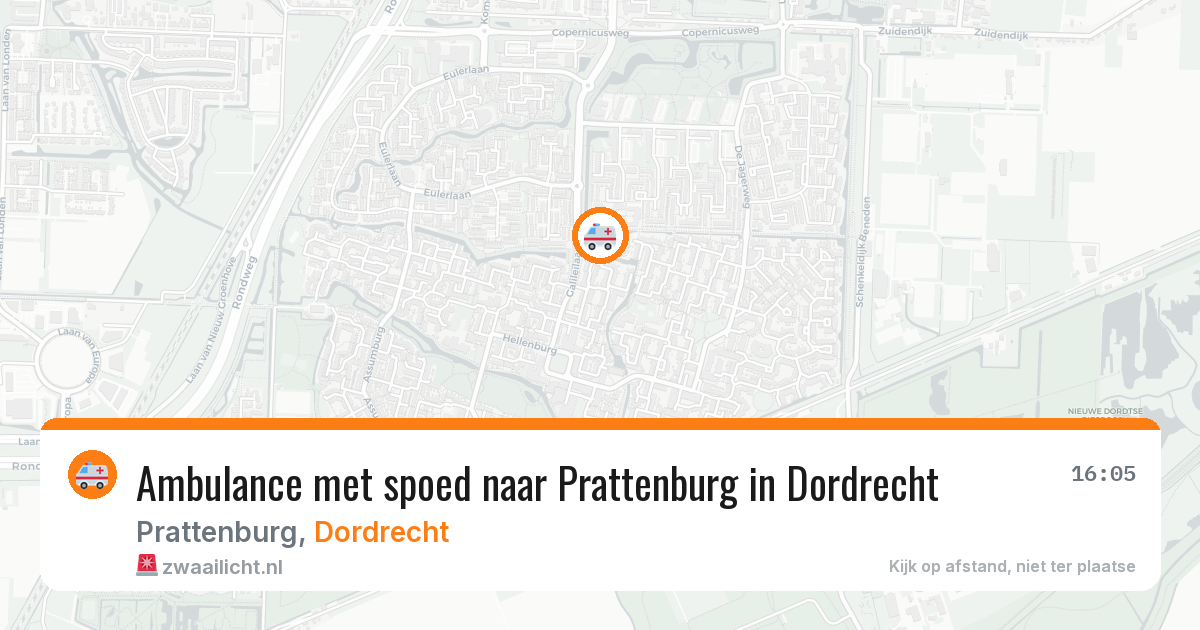Ambulance met spoed naar Prattenburg in Dordrecht — 8 apr 2026