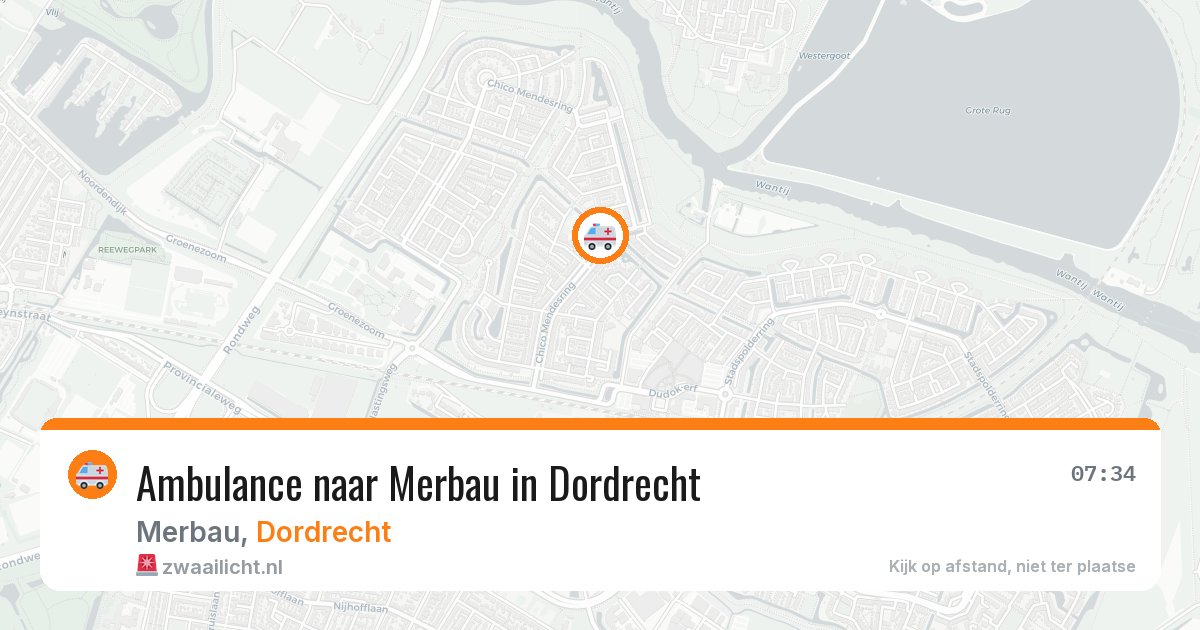 Ambulance naar Merbau in Dordrecht — 17 jun 2026