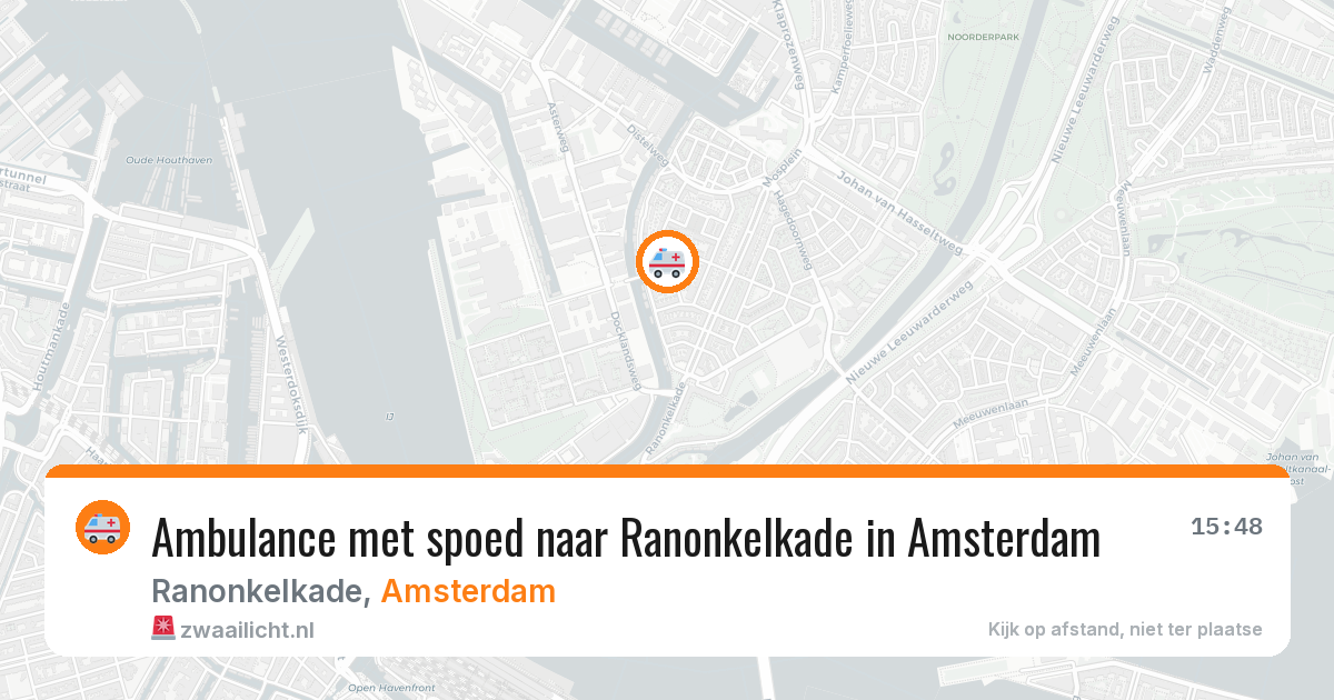 Ambulance met spoed naar Ranonkelkade in Amsterdam — 14 mrt 2026