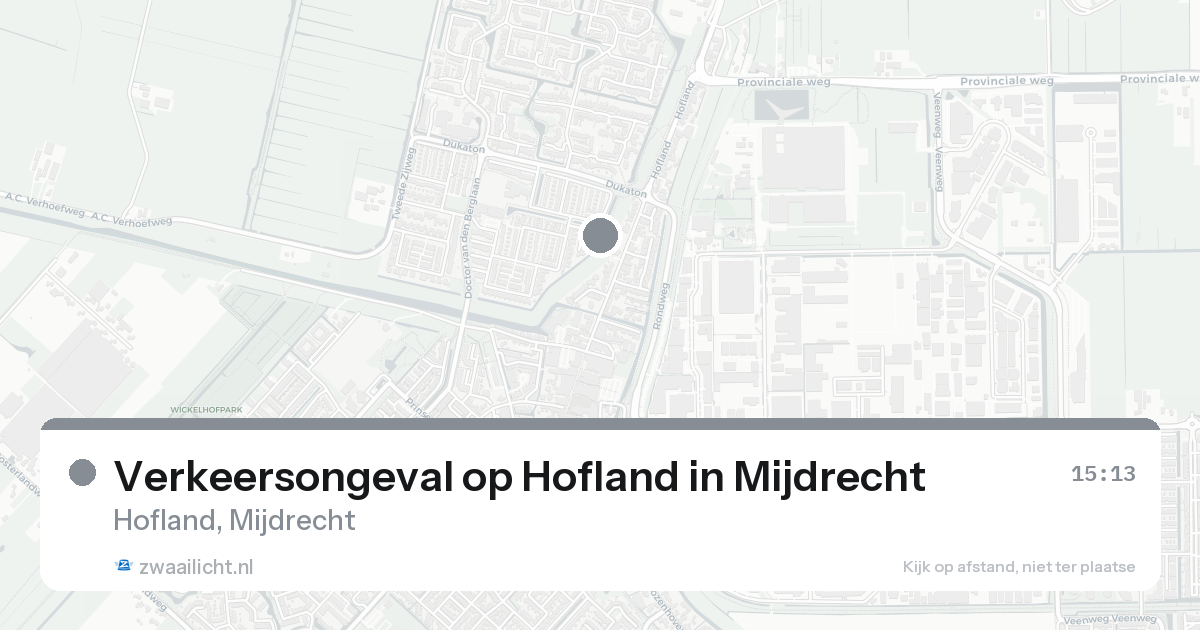 Verkeersongeval op Hofland in Mijdrecht — 7 feb 2026
