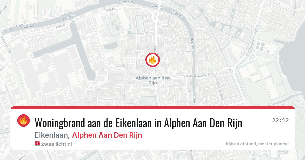 Woningbrand aan de Eikenlaan in Alphen Aan Den Rijn — 25 jan 2026
