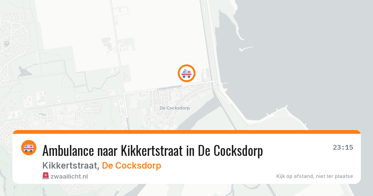 Ambulance naar Kikkertstraat in De Cocksdorp — 22 mei 2026