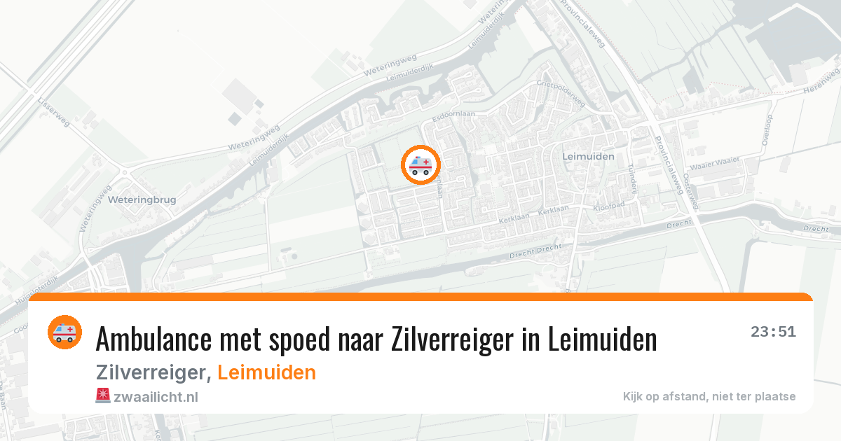 Ambulance met spoed naar Zilverreiger in Leimuiden — 19 apr 2026