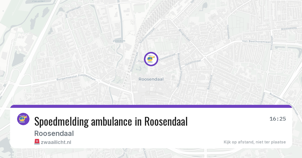 Spoedmelding ambulance in Roosendaal — 7 jul 2026