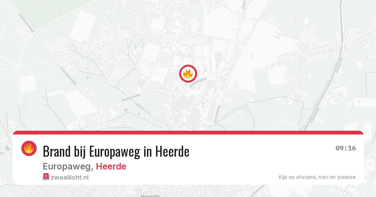 Brand bij Europaweg in Heerde — 22 mei 2026