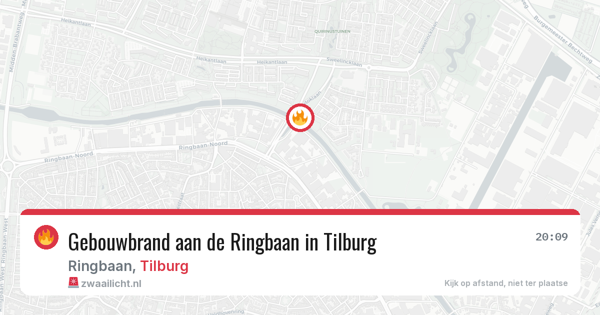 Gebouwbrand aan de Ringbaan in Tilburg — 27 jun 2026