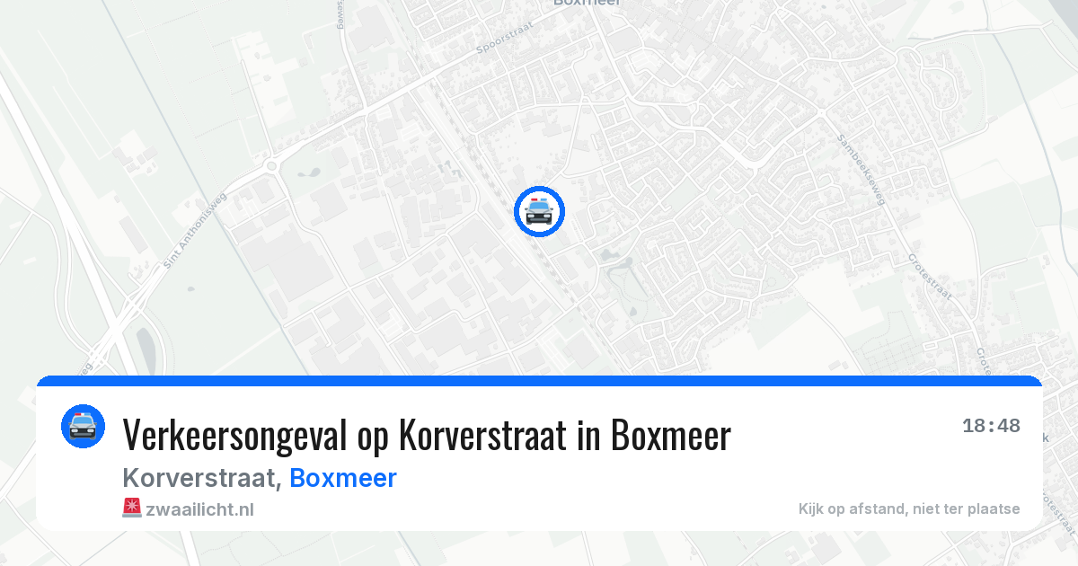 Verkeersongeval op Korverstraat in Boxmeer — 10 jun 2026