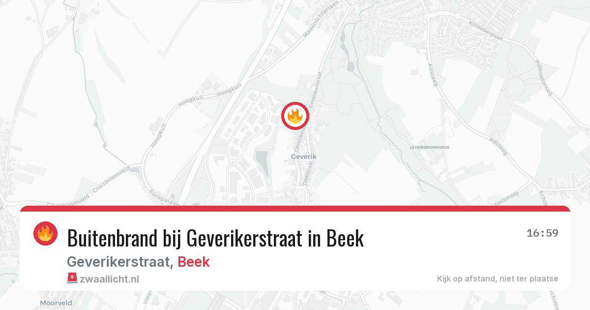 Buitenbrand bij Geverikerstraat in Beek — 20 apr 2026