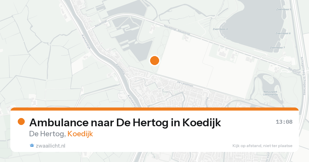 Ambulance naar De Hertog in Koedijk — 12 aug 2026